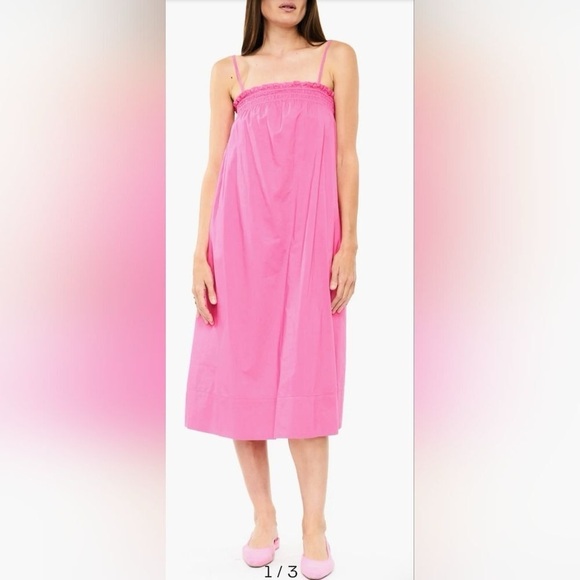 Pistols Pink Sleeveless Midi Dress S - Picture 1 of 4
